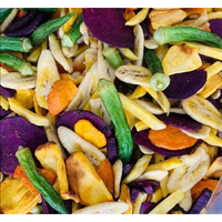 Chips de fruits et légumes croustillants et exotiques, mélange de fruits et légumes, frites sous vide, collation saine, OEM/ODM, vente en gros, export en vrac, fournisseur Vietnamien