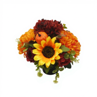 Couronne florale artificielle en gros pour événements : Arrangement de récolte d'automne, Halloween, Noël, et commémorations – Vente en gros
