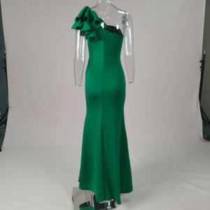 Meilleures ventes Robes de soirée formelles sans manches à fente haute <span class=keywords><strong>Robe</strong></span> élégante drapée Robes basiques - Product Image 6