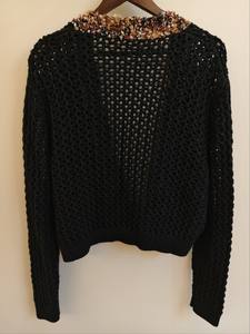 Cárdigan Casual de Punto con Cuello en V, Diseño Intrincado con Patrón de Color, Ultra Suave, Mezcla 100% Algodón, Transpirable, Corte Relajado, Para Toda Temporada - Product Image 6