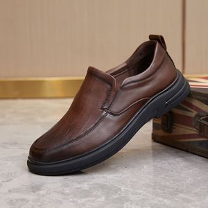 Nouvelles Chaussures en Cuir Carrées Décontractées pour Hommes 2025 – Vente en Gros Usine – Respirantes, Légères, à Lacets, Idéales pour le Bureau et la Carrière - Product Image 3