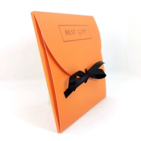 Emballage personnalisé en papier pliable recyclable avec ruban, enveloppes cadeaux, emballage pour foulard en soie, boîte d'emballage