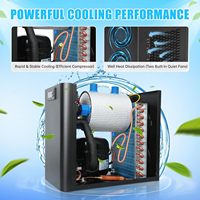 Refroidisseur d'aquarium pour aquarium-Plastique ABS 1/10HP Refroidisseur d'eau à compresseur ultra silencieux avec capacité de 160L pour système hydroponique