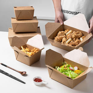 Fried Chicken Barbecue Oil-Proof Take Away Food Paper Box Eco Friendly fast food takeaway packaging lunch box