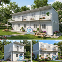 Maison conteneur avec fenêtre du sol au plafond, design étanche et résistant au vent, unité multi-usages pour supermarché et espace de restauration