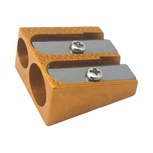 Taille-crayon manuel en alliage d'aluminium de style classique à 2 trous, en vrac, pour l'école, le bureau, la maison, la papeterie et les fournitures de classe - Product Image 5