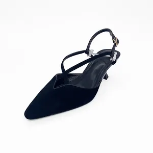 优雅的妇女脚跟泵黑色时尚的顶级品质晚餐礼服鞋舒适的新性感外观的女士