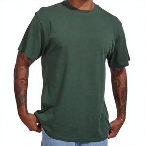 2026 Hot Sale Men <b>T</b>-<b>Shirt</b> Regular Fit Solid Color Casual Wear Cotton Breathable Quick Dry Summer Fabric Heavyweight - Product Image 1