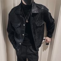 Nouveau manteau de veste Premium Sense pour hommes à paillettes décontractées robustes à la mode