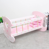 Ensemble de literie pour jeux de rôle, berceaux pour poupées reborn, meubles de lit pour bébé, jouets, meubles à bascule en bois, meilleurs cadeaux pour les filles, bois