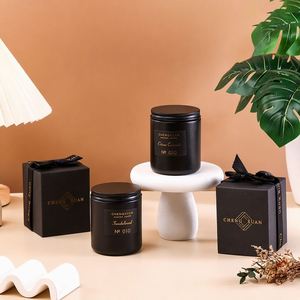Vela Negra sin Humo de Cera de Soja, Set de Aromaterapia Minimalista de Regalo, 80g, Hecho en China, Artesanía Semimanual - Product Image 2