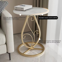 Table de chevet et table basse modernes en métal doré Table d'appoint en fer au design simple pour chambre, salle à manger, salon, maison et hôtel