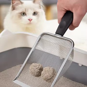 Wholesale Stainless Steel <strong>Shovel</strong> Cat <strong>Litter</strong> <strong>Scoop</strong> Kitten Sand Waste Scooper Cat <strong>Litter</strong> <strong>Shovel</strong> Cleaning Tools - Product Image 1