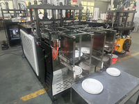 Plateau en papier jetable entièrement automatique, fabrication de bol d'assiette, machine de formage pour la fabrication de vaisselle de restauration rapide écologique