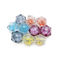 Dés en résine liquide à cœur liquide de haute qualité, surdimensionné de 33 mm, à bords tranchants, pour Donjons et Dragons