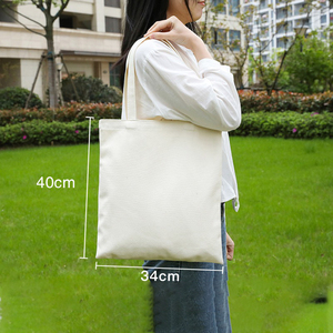 Bolsas ecológicas de algodón grueso de 8/10/12oz, bolsa de <span class=keywords><strong>playa</strong></span> plegable con asa, bolsas de compras baratas con logotipo personalizado - Product Image 6