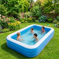 Piscine gonflable extérieure en PVC épaissi, grande capacité, pour nouveau-nés, enfants et adultes, écologique, pour la baignade dans la cour