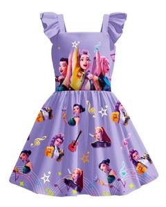 Disfraces de K-<span class=keywords><strong>Pop</strong></span> Demon Hunters en Oferta, Mira, Rumi, Zoy, Ropa de Dibujos Animados, Vestido de Princesa Estampado para Actuaciones - Product Image 5