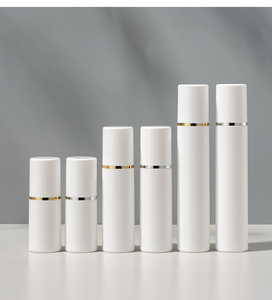 Flacon pompe airless blanc 15ml 30ml 50ml avec capuchon doré/argenté, pulvérisateur cosmétique PP pour crème et <span class=keywords><strong>lotion</strong></span>, estampage à chaud - Product Image 6