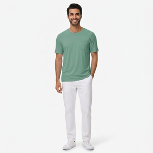 Camiseta de Hombre de Alta Calidad, 100% Algodón, Corte Regular, 220 Gramos, Ecológica, Antiencogimiento, Transpirable, Cuello Redondo, Manga Corta, Lisa - Product Image 1