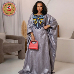 OEM/ODM Perfumed First Quality African Bazin Riche Boubou Dashiki <strong>Dress</strong> With Collars <strong>Nigeria</strong> <strong>Traditional</strong> Wedding Bride Gown Robe - Product Image 5