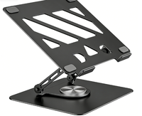Support pour ordinateur portable, support pour ordinateur portable de bureau à domicile, tablettes, ergonomique, portable, pliable, réglable, en alliage d'aluminium