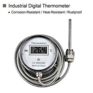 औद्योगिक उपयोग के लिए परीक्षण उपकरणों के लिए डिजिटल डिस्प्ले के साथ स्टेनलेस स्टील वाटरप्रूफ जांच गेज - Product Image 3