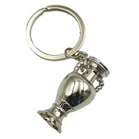 Porte-clés de Coupe du Monde de Football de Luxe en Alliage de Zinc, Conception 3D Personnalisée, Logo Gravé, Couleur Argent, Durable, Léger, avec Mousqueton