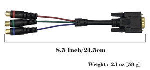 <span class=keywords><strong>VGA</strong></span> 15 pin nam để kết nối RCA <span class=keywords><strong>VGA</strong></span> Nam để 3 RCA Adapter - Product Image 3