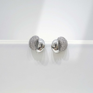 Pendientes de plata de ley 925 personalizados, grandes, elegantes, chapados en oro, con circonita, estilo exagerado, para mujer, ideales para fiestas de verano. - Product Image 5