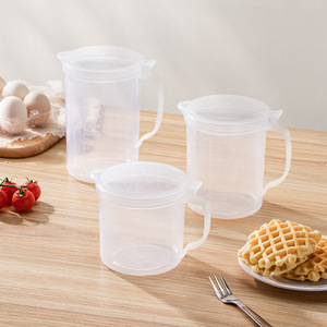 Baby <b>Bottle</b> Transparent <b>Plastic</b> <b>Milk</b> Cup 1000Ml Bpa Free With Handle Graduated Scale Flip Top Microwave Safe - Product Image 3