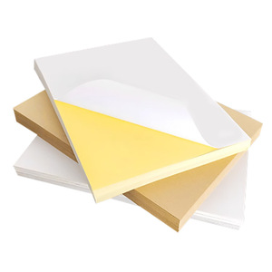 Nhà máy tùy chỉnh A4 Glossy dính nhãn giấy <span class=keywords><strong>Stickers</strong></span> Trắng trống in ấn địa chỉ nhãn cho Laser máy in phun - Product Image 1