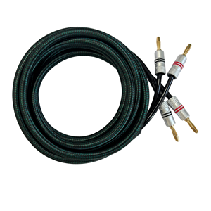 Câble audio pour enceintes home <span class=keywords><strong>cinéma</strong></span>, prix usine, cuivre nu plaqué or, connecteur 2 bananes, gaine PVC tressée - Product Image 2