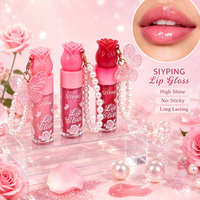Gloss à lèvres rose hydratant et scintillant, non collant, effet miroir, maquillage pour les lèvres, gloss hydratant, gloss beauté, marque privée