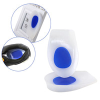 Zinsole livraison directe coussinet de talon en silicone coussinet de talon coeur bleu blanc amorti doux protéger demi-coussin de talon