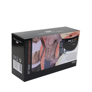 Caja de Embalaje de Cartón de Lujo con Logotipo Personalizado, Laminación Mate, Grabado en Relieve, Reciclable, para <span class=keywords><strong>Electroestimulador</strong></span> BT-Belt - Product Image 1