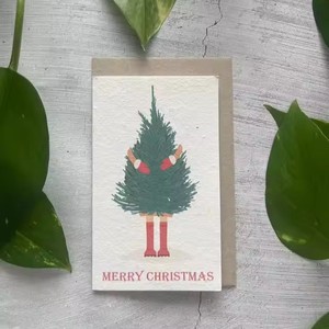 Handmade Specialty Growable <b>Paper</b> Cards Customizable <b>Seed</b> <b>Paper</b> for Christmas Eco-Friendly Plantable Gift Ideas - Product Image 6