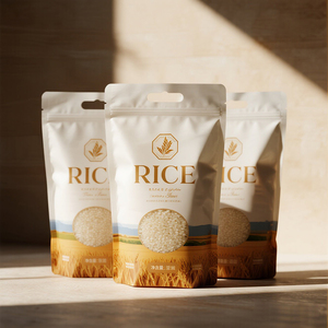Tùy chỉnh in niêm phong 1kg 2kg 5kg nhựa thực phẩm đóng gói gạo bao bì đứng lên túi đáy phẳng túi gạo - Product Image 5