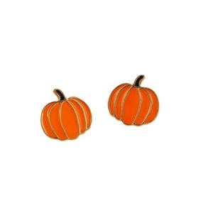 Nouvelles boucles d'oreilles tendance en forme d'animal orange citrouille papillon plaqué or en alliage pour femmes Bijoux d'Halloween - Product Image 5