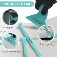 Outil d'installation de film plastique pour fenêtres KUANAISI - Outil de pose comprenant un grattoir magnétique flexible intégré
