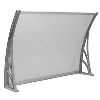 Auvents de fenêtre en polycarbonate plastique DIY pour l'extérieur, auvent transparent pare-soleil