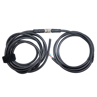 M12-4 Sensor Plug Penerbangan Tahan Air 5 6 8 12 Inti Kepala Pria Wanita dengan Kabel Berpelindung Kabel PVC Kabel Tahan Air
