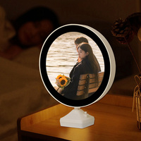 Cadre Photo Sublimation Blanc Diy Led Miroir Magique Avec Chargeur Usb Pour Cadeaux