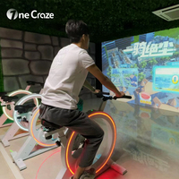 Nouveau simulateur de vélo d'exercice dynamique VR/AR avec système de projection interactif pour le divertissement sportif en intérieur et les centres commerciaux