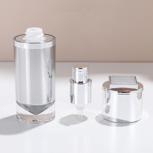 Flacons cosmétiques en plastique acrylique de haute qualité, forme goutte d'eau, 100 ml, avec pompe pulvérisateur, pour l'emballage des soins de la peau, logo personnalisé en couleur - Product Image 5