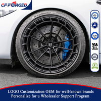 Jantes forgées CF de qualité supérieure, finition noir brillant, lèvre usinée, design concave en Y, 1 pièce, 19-20 pouces, 5x112 pour BMW M2 M3 M4, conception personnalisée