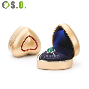 Low MOQ Jewelry Magnetic Box LED Packaging Direct Factory Sale Velvet LED Jewelry Box Wedding Ring Boxes With Led Light - Product Image 3