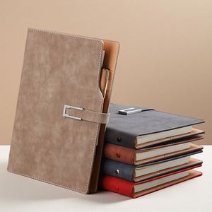 Carnet en cuir PU personnalisé A4 A5 avec impression de logo, carnet promotionnel à boucle pour entreprise - Product Image 2