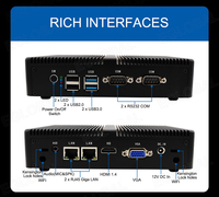 Mini PC EGLOBAL Económico con CPU Celeron J4125, 2LAN, 4USB, 2COM, 1VGA, 1HD, Sin Ventilador, Barebone