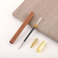 Stylo en bois neutre de qualité supérieure, personnalisable avec logo, largeur d'écriture de 0,5 mm, utilisé pour les bureaux et les écoles.